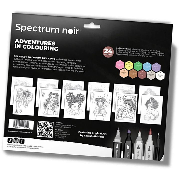 Kit artistico per l'illustrazione ADVENTURES IN COLOURING