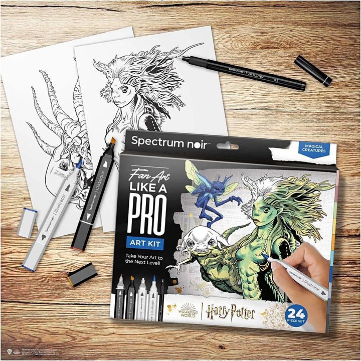 Kit artistico per l'illustrazione HARRY POTTER: MAGICAL CREATURES