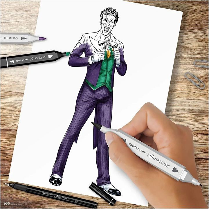 Kit artistico per l'illustrazione HEROES AND VILLAINS : THE JOKER