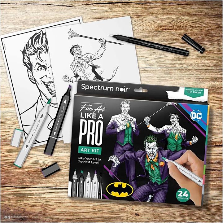 Kit artistico per l'illustrazione HEROES AND VILLAINS : THE JOKER