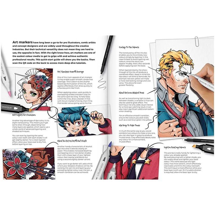 Kit artistico per l'illustrazione MANGA A COMIC HEROES