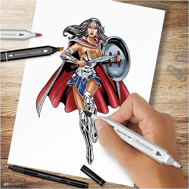 Kit artistico per l'illustrazione WONDER WOMAN