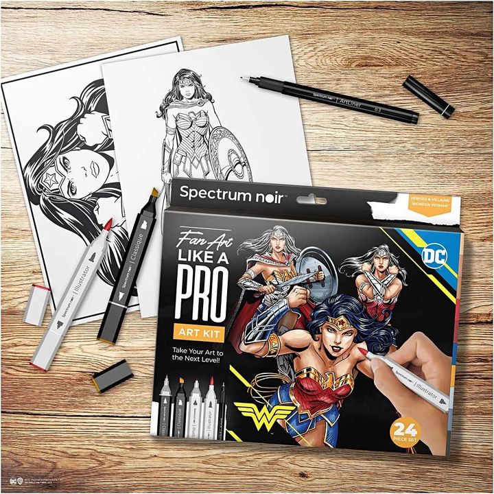 Kit artistico per l'illustrazione WONDER WOMAN