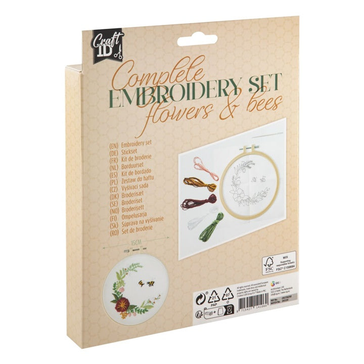 Kit da ricamo: Fiori e api