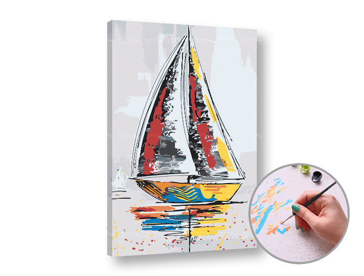 Kit di pittura per numeri - Tema nave