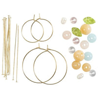 Kit per la creazione di mini orecchini di perline con basi circolari