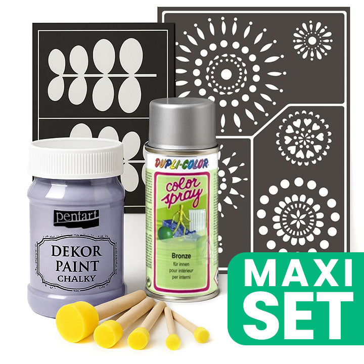 Kit per la ristrutturazione dei mobili con vernice spray argento - Orchidea chiara