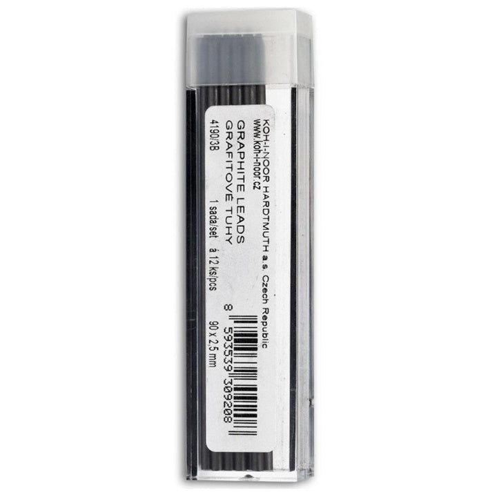KOH-I-NOOR Matite di grafite 3B da 2,5 mm - Set di 12 matite