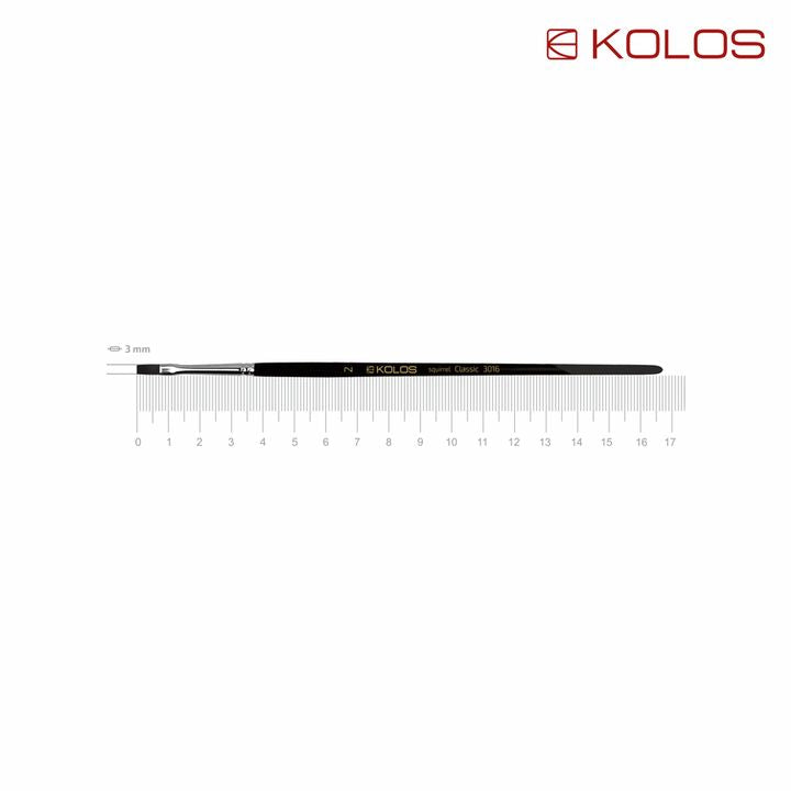 Kolos Classic 3016 Spazzola piatta per capelli di scoiattolo | Varie dimensioni - n. 2