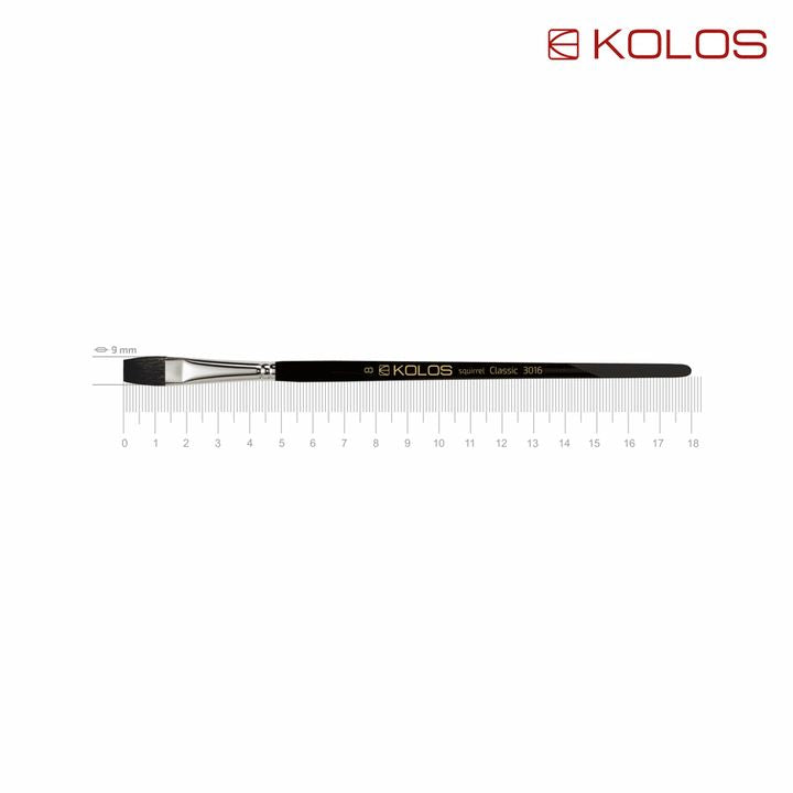 Kolos Classic 3016 Spazzola piatta per capelli di scoiattolo | Varie dimensioni