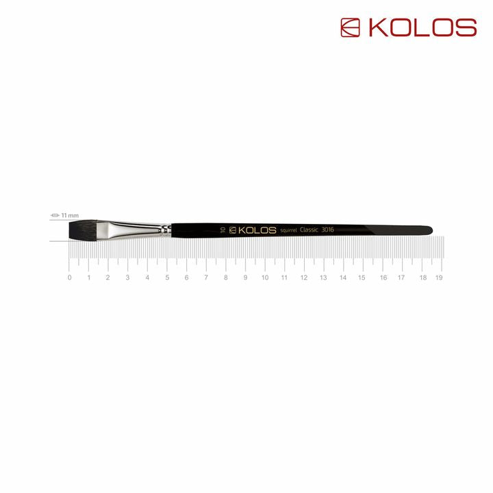 Kolos Classic 3016 Spazzola piatta per capelli di scoiattolo | Varie dimensioni