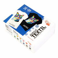 Set di colori acrilici per tessuti CAT – 6 colori