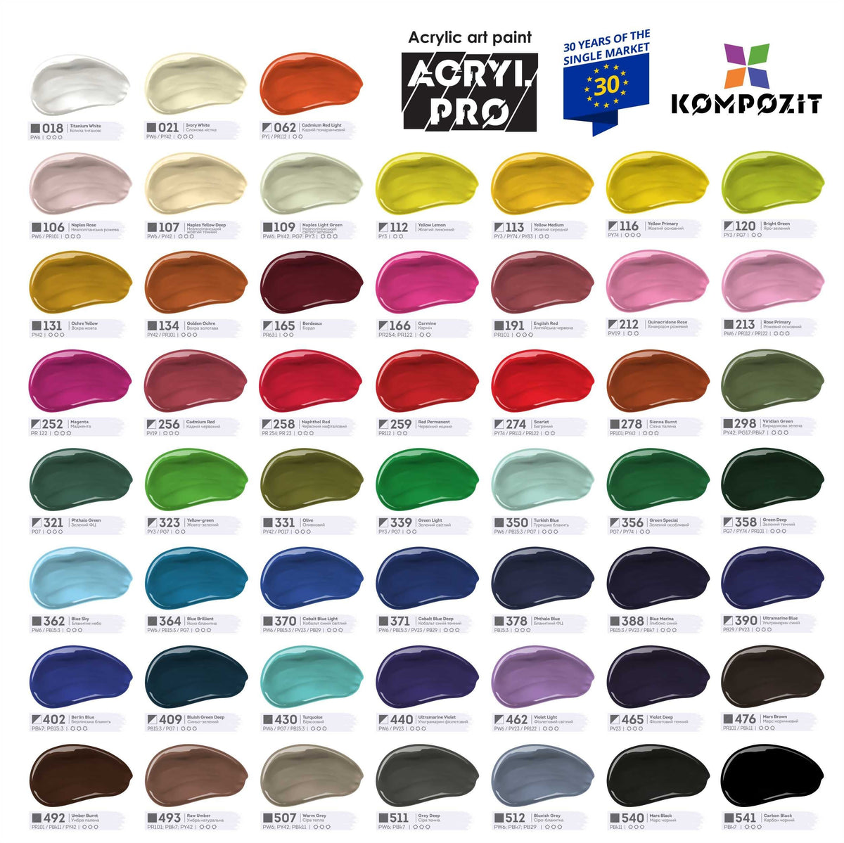Vernice acrilica ACRYL PRO ART Kompozit 75 ml