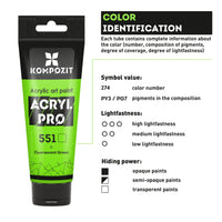 Vernice acrilica fluorescente ACRYL PRO ART Kompozit 75 ml
