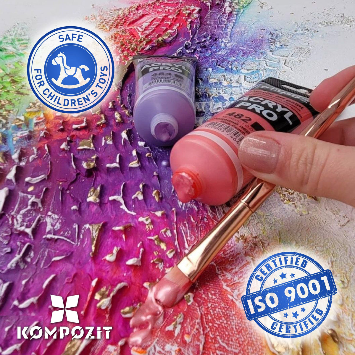 Vernice acrilica metallizzata ACRYL PRO ART Kompozit 75 ml