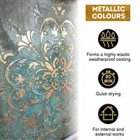 Set di colori acrilici metallizzati ACRYL PRO Kompozit 9x20 ml