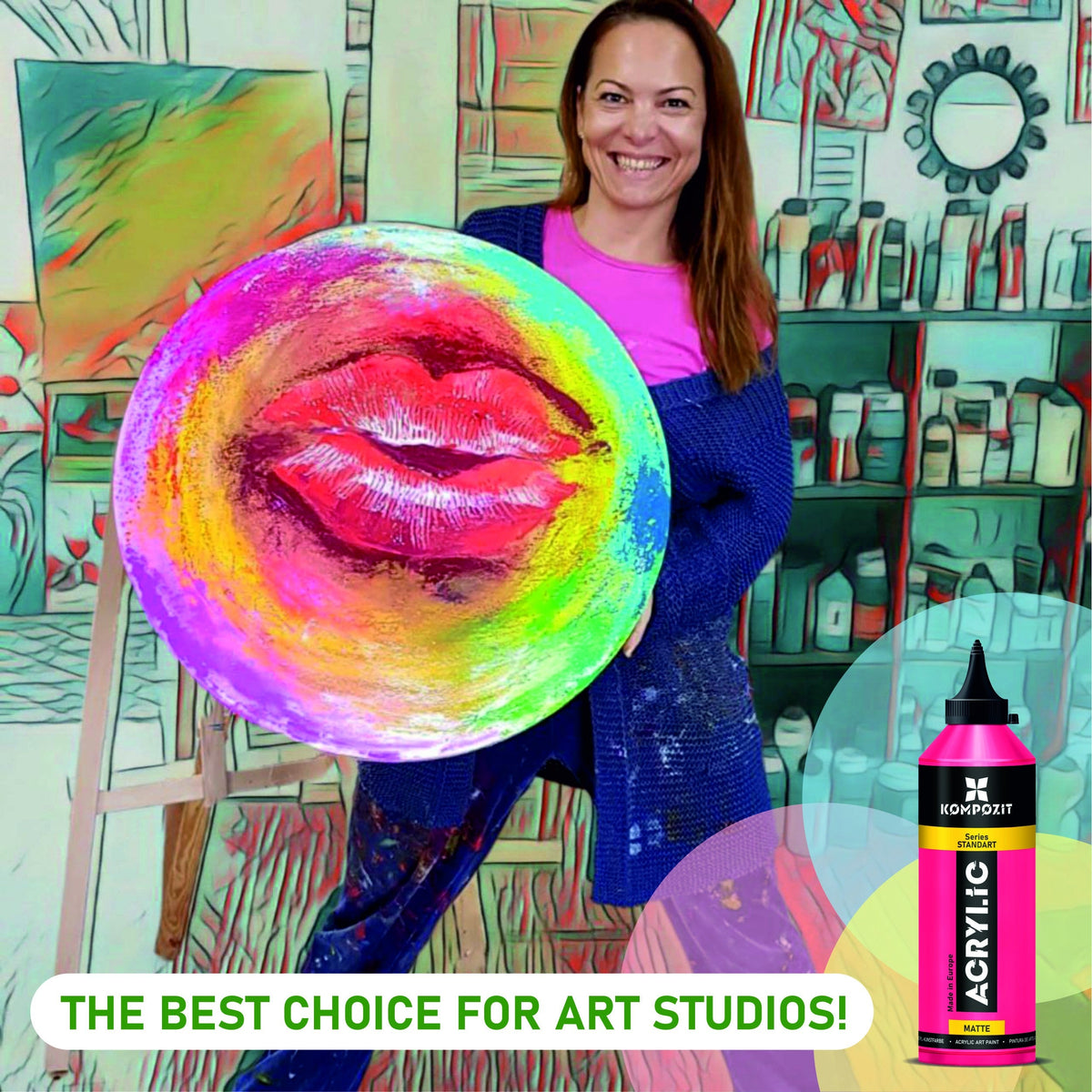 Pittura acrilica Kompozit STANDART Fluorescent 500 ml