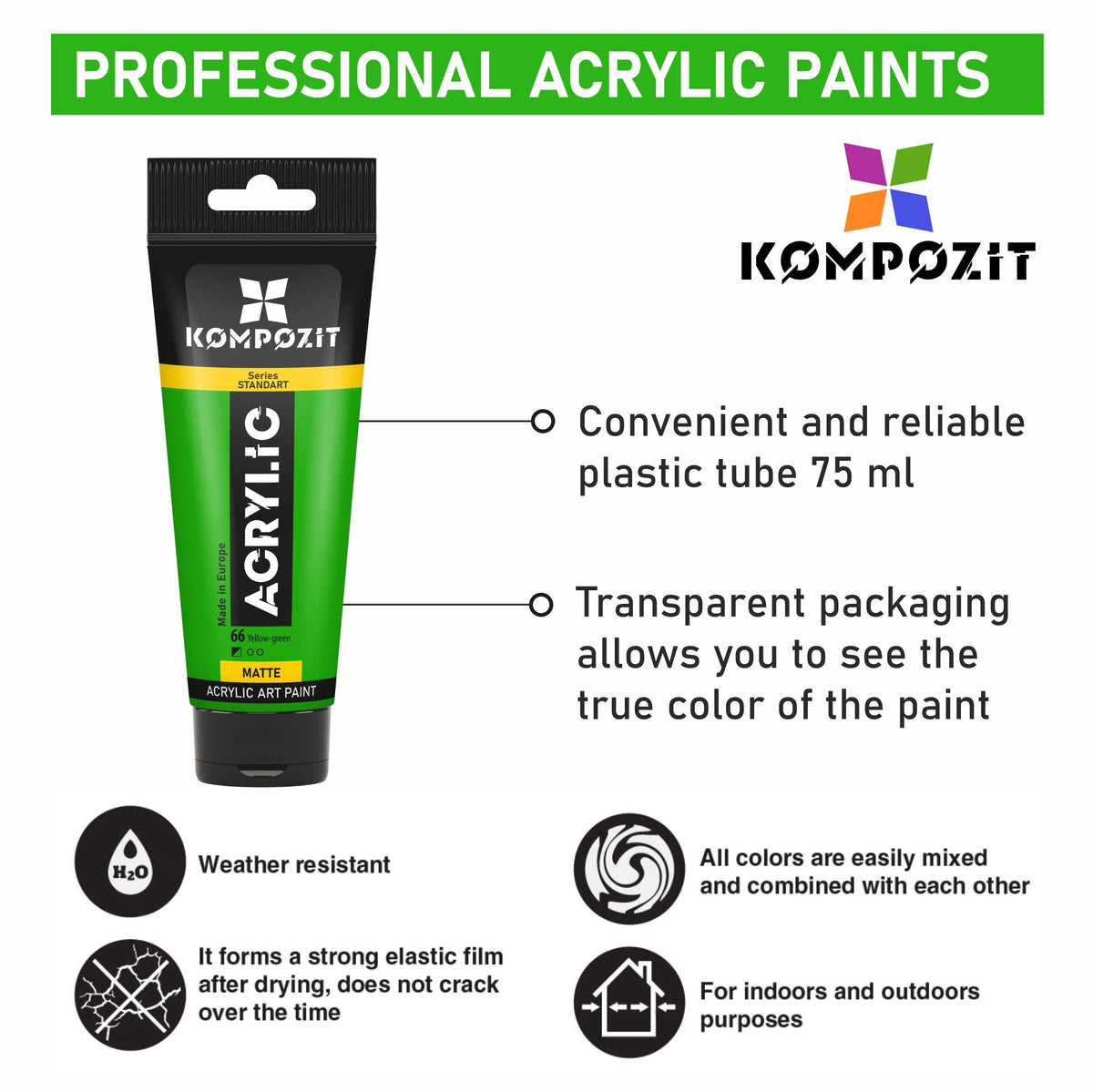 Colore acrilico STANDART Kompozit 75 ml