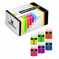 Set di colori acrilici Kompozit STANDART Fluorescent 6 x 20 ml