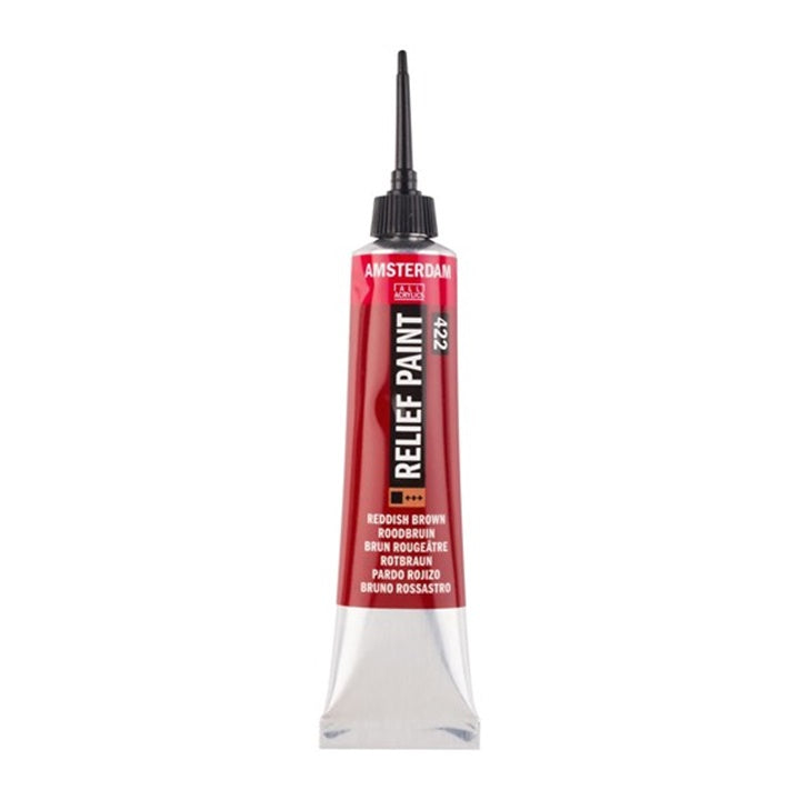 Contour AMSTERDAM Relief Paint 20 ml – rosso marrone