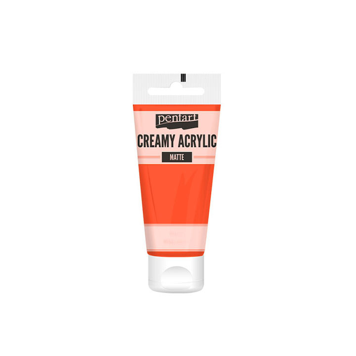 Colore acrilico cremoso opaco Pentart 60 ml – Orange