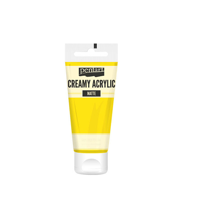 Colore acrilico cremoso opaco Pentart 60 ml – Rapeseed Yellow