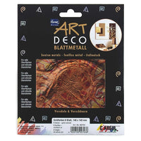 KREUL Fiori in lamina decorativa rosso-oro 140 x 140 mm 6 pz.