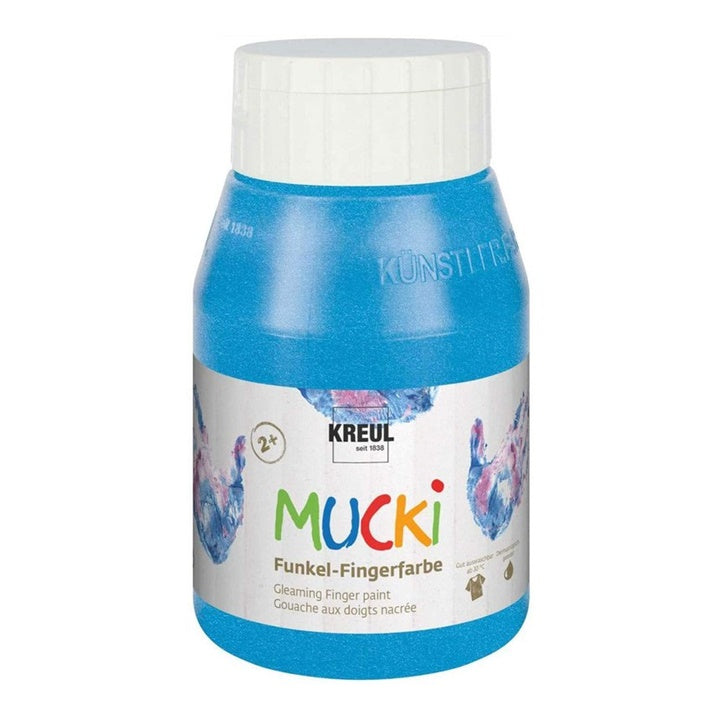 Colori a dita lucidi per bambini MUCKI 500 ml – blu diamante