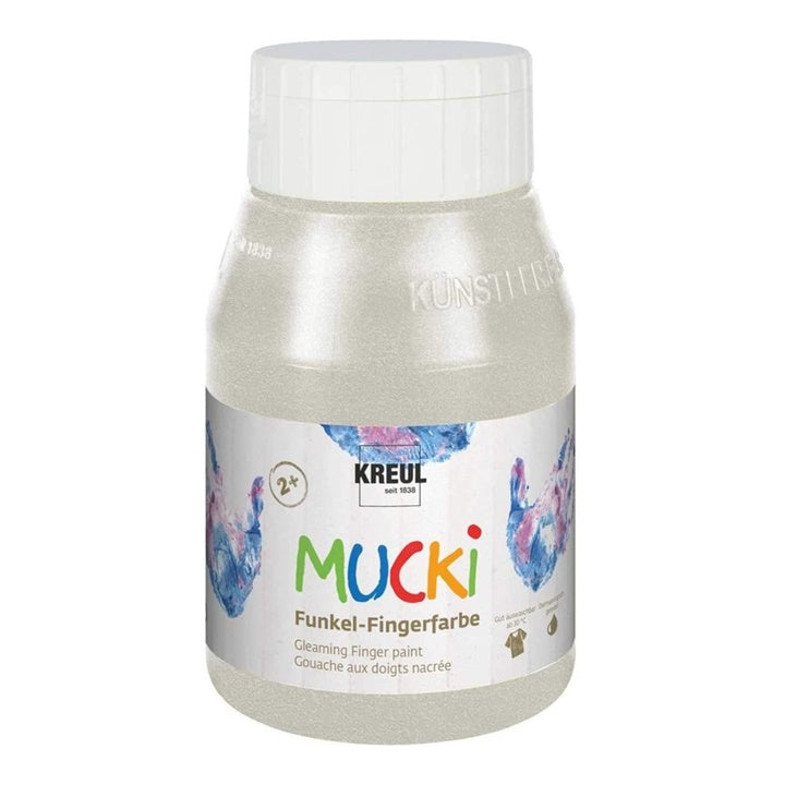 Colori a dita lucidi per bambini MUCKI 500 ml – drago d'argento