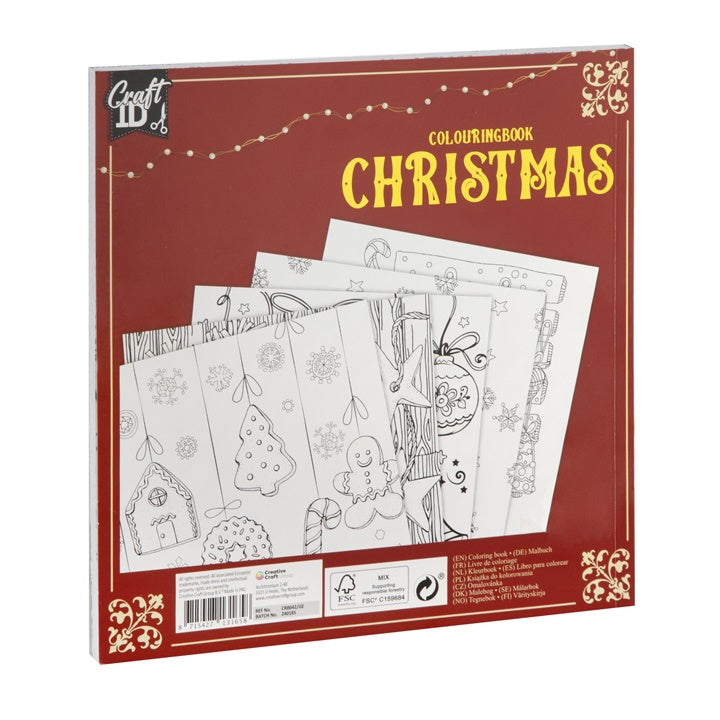 Libro da colorare di Natale 40 fogli 21,5x21,5 cm