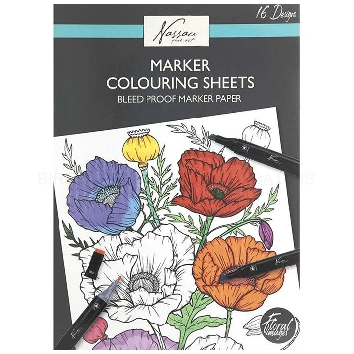 Libro da colorare Fiori per il disegno con il pennarello