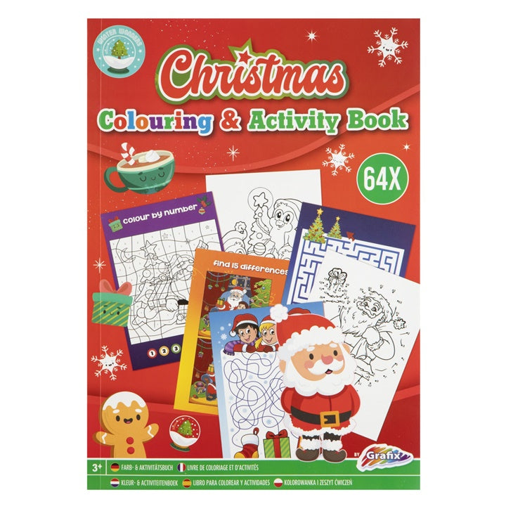 Libro di Natale da colorare e attività A4