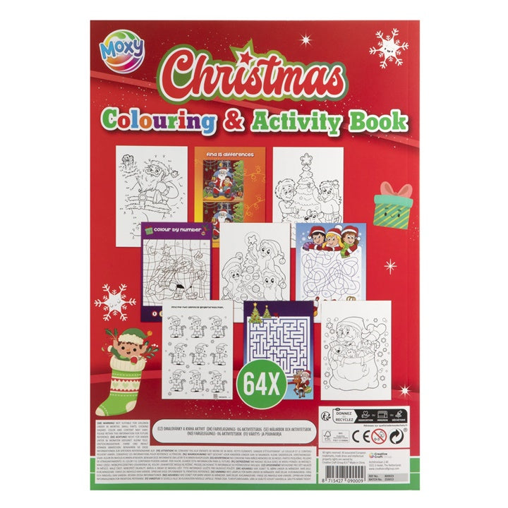 Libro di Natale da colorare e attività A4