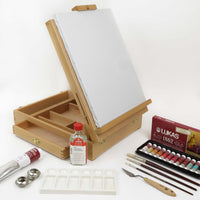 LUKAS 1862 set dei colori ad olio in cassetta di legno 12 x 10 ml con accessori