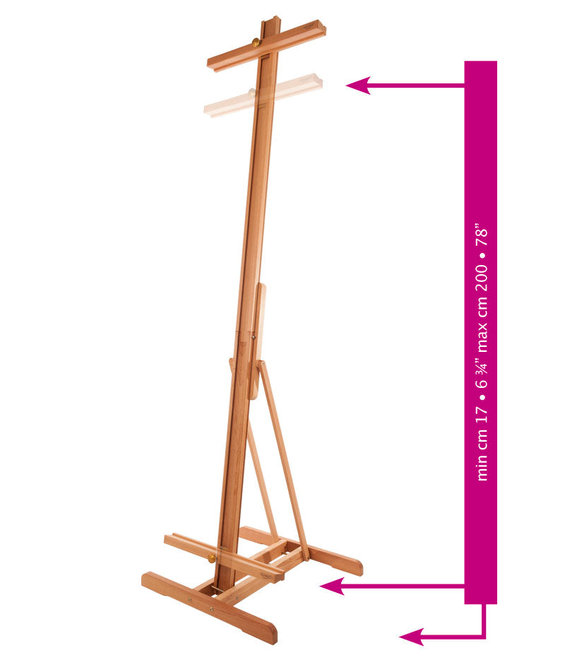 MABEF Universal cavalletto da pittura trasformabile in legno di faggio