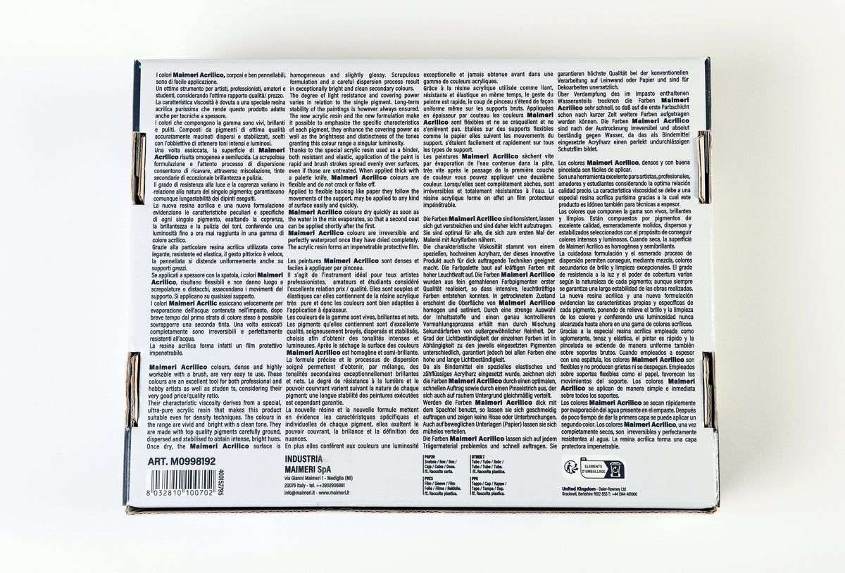 Maimeri Acrilico set di colori acrilici Primary 200 ml