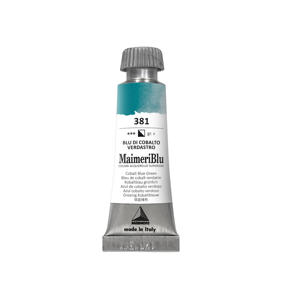 Colore ad acquerello professionale MAIMERI Maimeri Blu 12 ml – Blu di Cobalto Verdastro