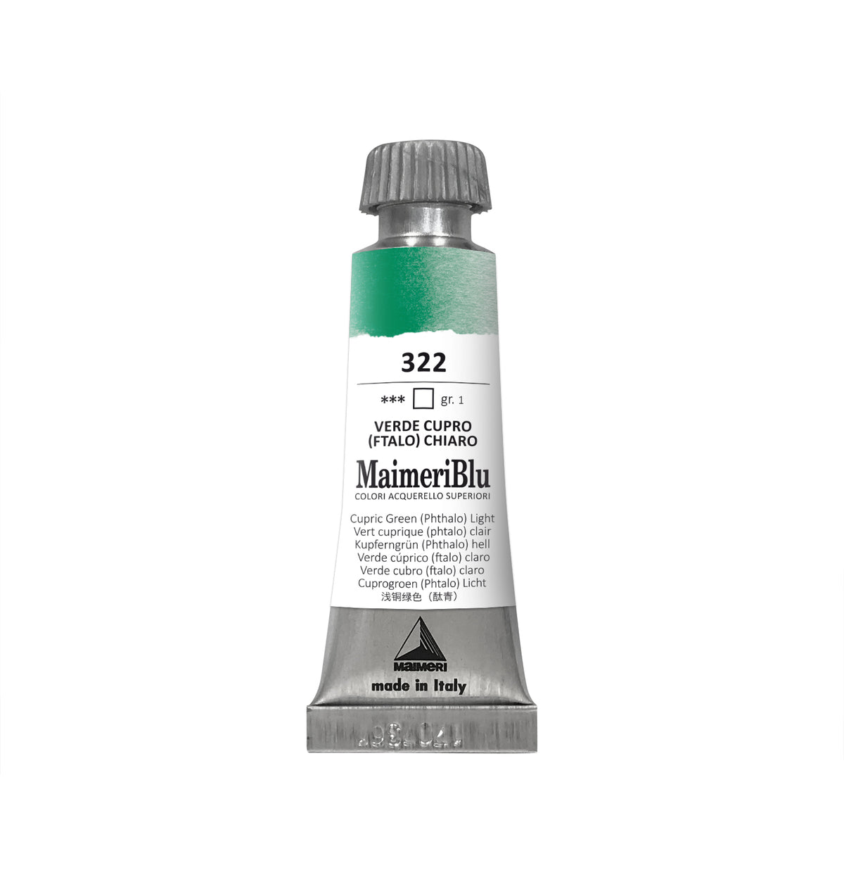 Colore ad acquerello professionale MAIMERI Maimeri Blu 12 ml – Verde Rame Chiaro