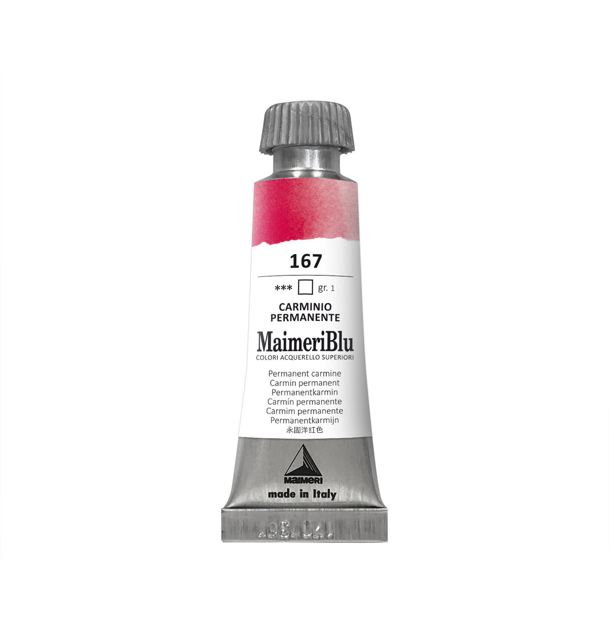 Colore ad acquerello professionale MAIMERI Maimeri Blu 12 ml – Carminio permanente