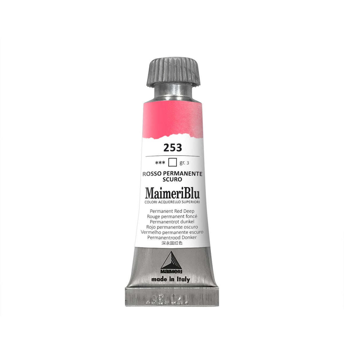 Colore ad acquerello professionale MAIMERI Maimeri Blu 12 ml – Rosso Permanente Scuro