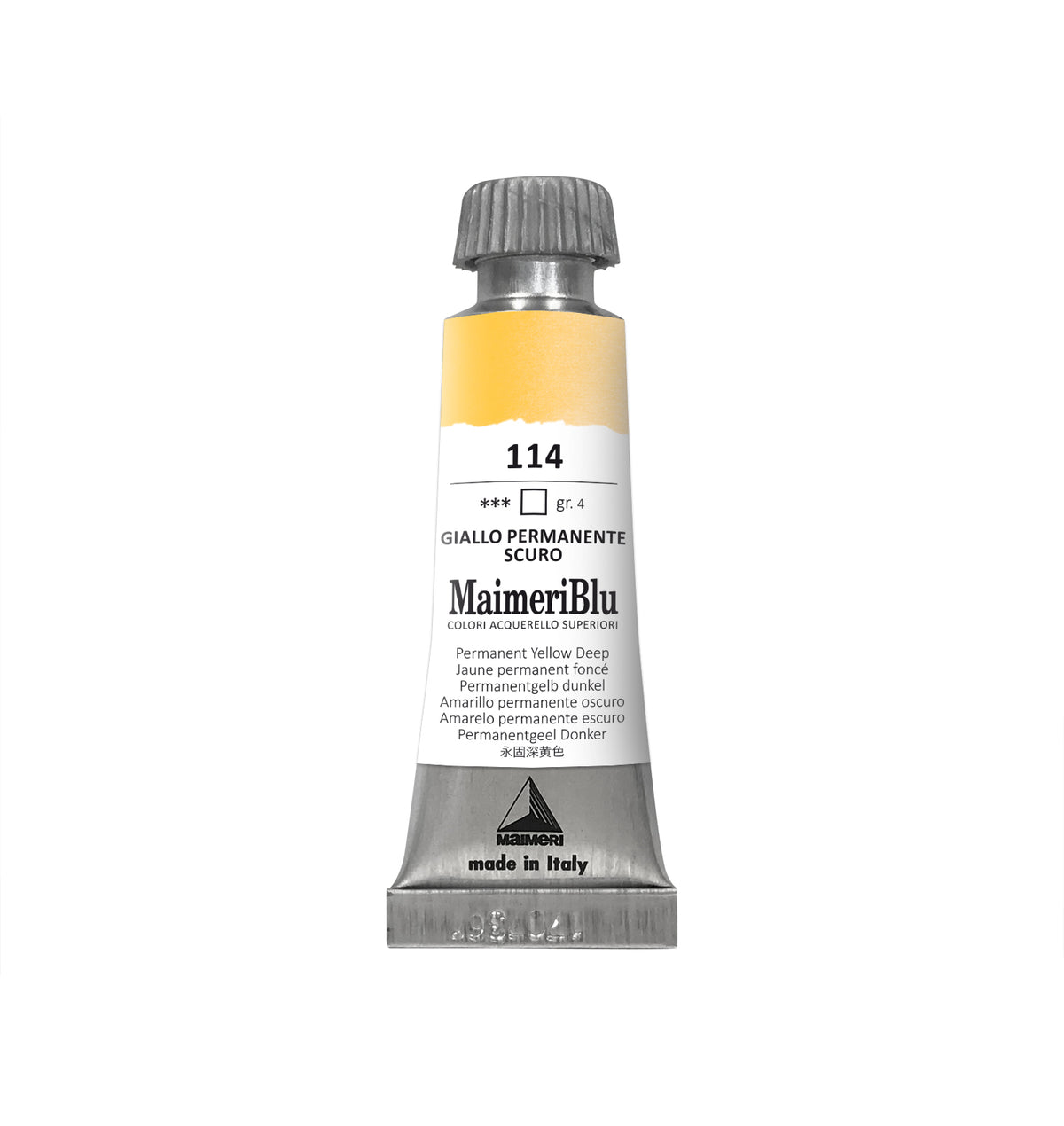 Colore ad acquerello professionale MAIMERI Maimeri Blu 12 ml – Giallo Permanente Scuro