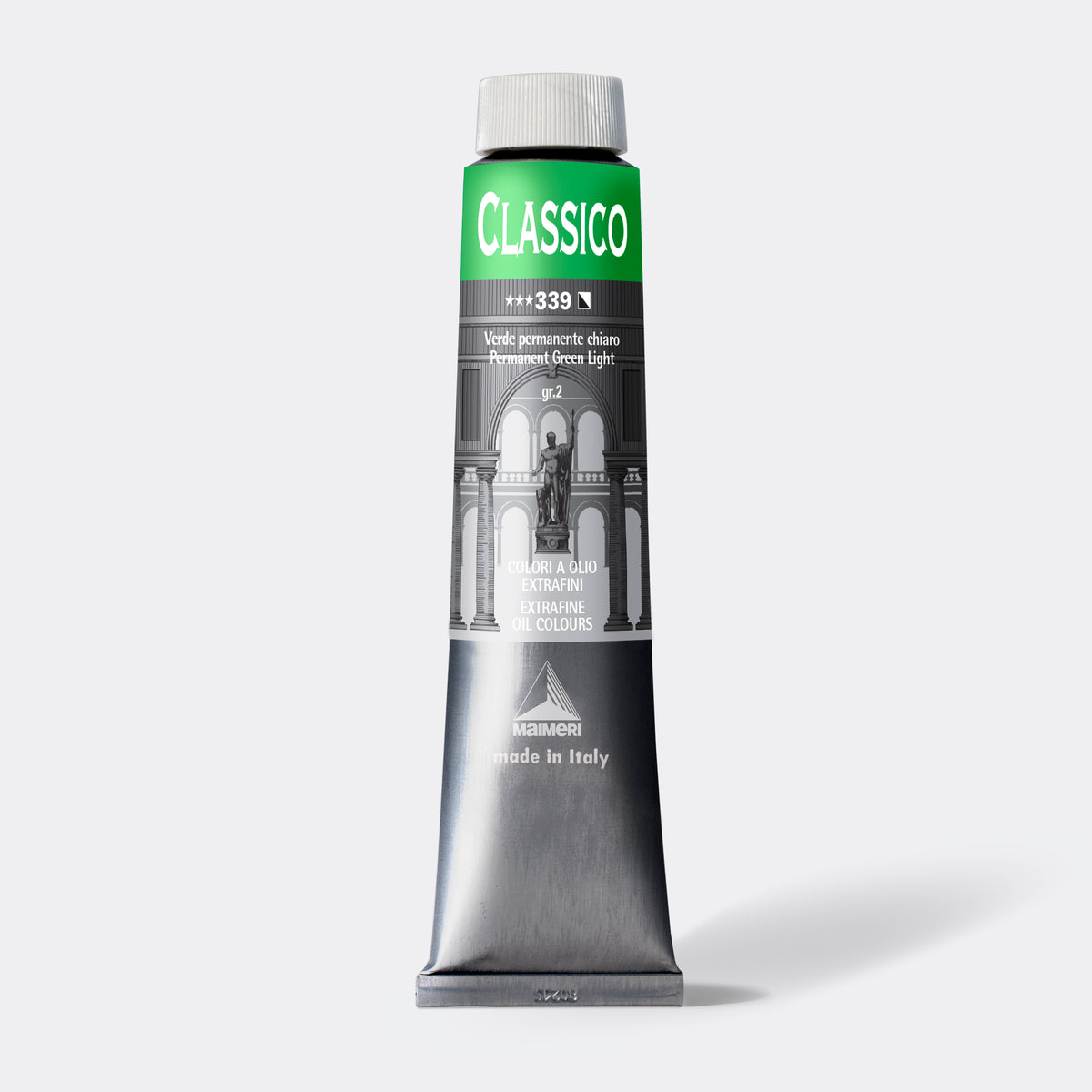 Colore a olio fine Maimeri Classico 200 ml – Verde permanente chiaro