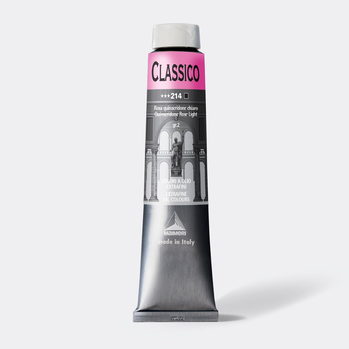Colore a olio fine Maimeri Classico 200 ml – Rosa quinacridone chiaro