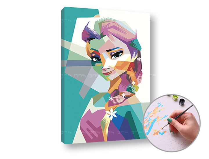 Pittura per numeri FROZEN ELSA – senza cornice