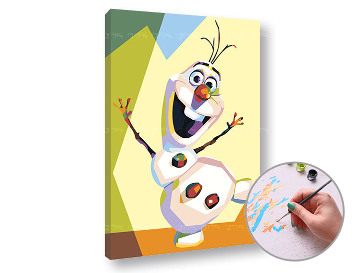 Pittura per numeri FROZEN OLAF – senza cornice