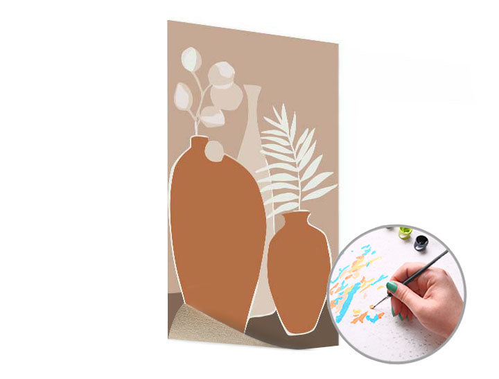 Pittura per numeri VASO COTTO CON FIORI – senza cornice