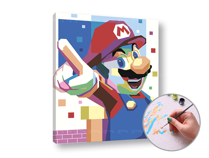 Dipingere per numeri SUPER MARIO – senza cornice