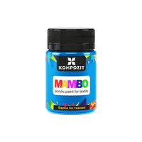 MAMBO Vernice acrilica per tessuti e pelle 50ml | Varie tonalità - 16 azzurro