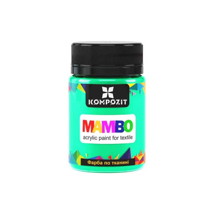 MAMBO Vernice fluorescente per tessuti e pelli 50 ml | Varie tonalità - 81 verde fluo