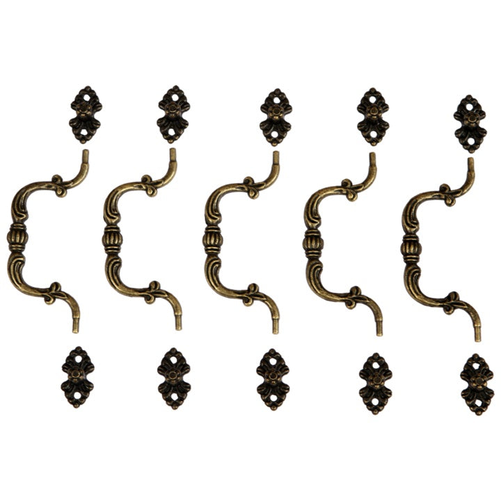 Manico in metallo colore bronzo 90x39 mm - 5 pezzi | vari tipi